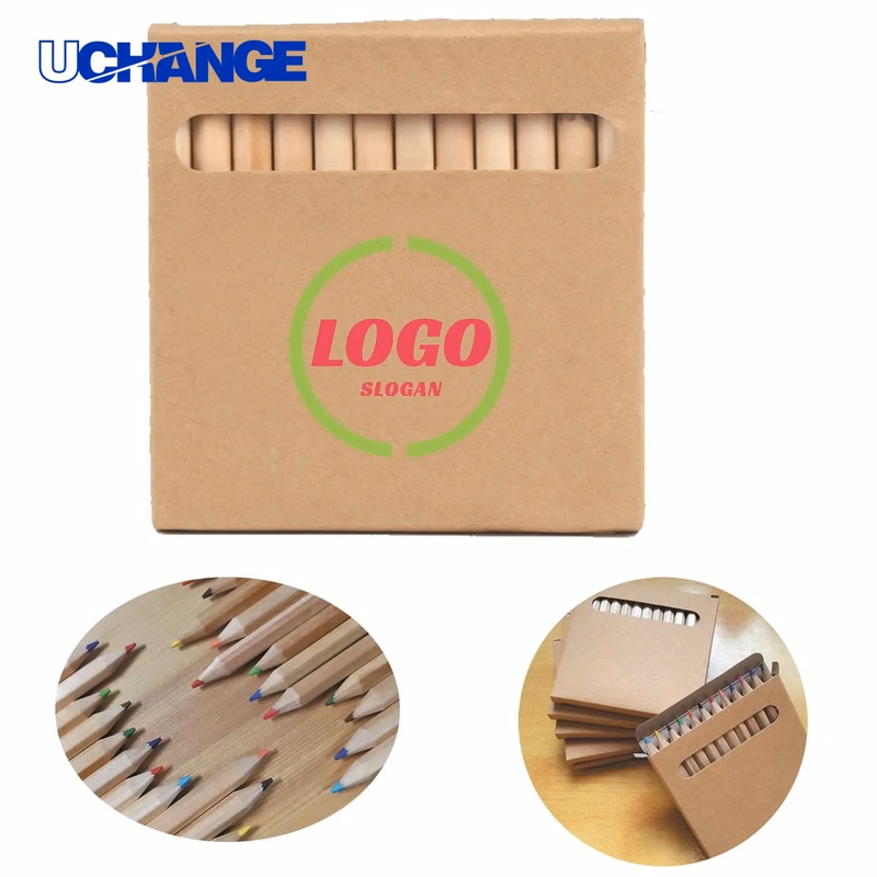 12 Piece Colored Pencil Kraft Paper Box Set