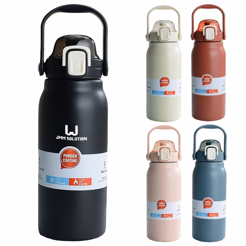 43oz Stainless Steel Insulated Water Bottle w/ Straw