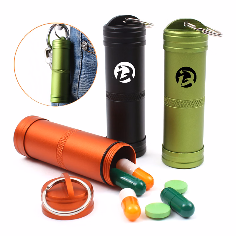 Aluminum Medicine Bottle Keychain