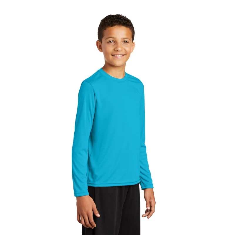 Sport-Tek Youth Long Sleeve PosiCharge Competitor Tee. 1