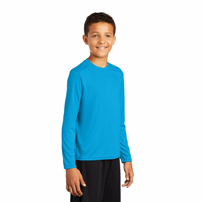 Sport-Tek Youth Long Sleeve PosiCharge Competitor Tee.
