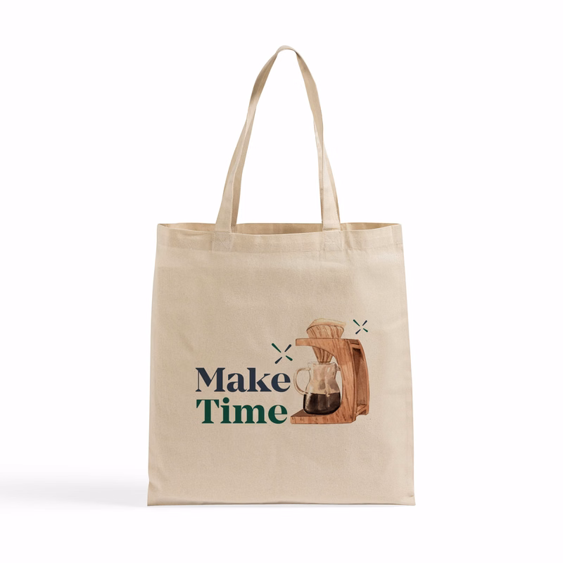 Flat Lite Cotton Tote Bag Natural