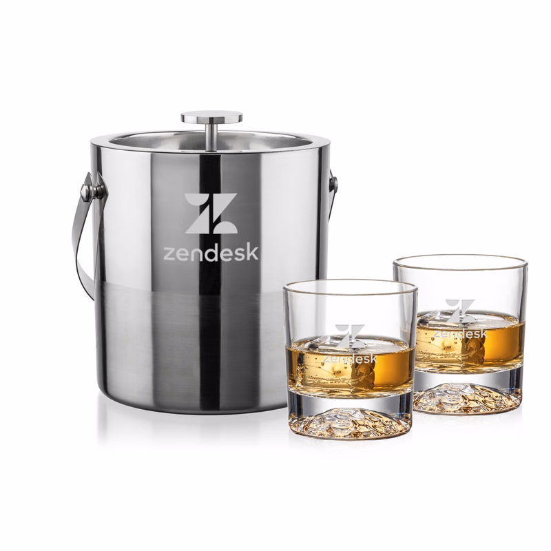 Catania Ice Bucket & Heathfield On-the-Rocks Set