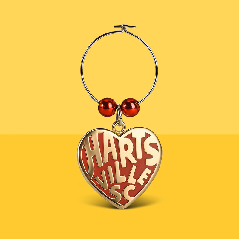 Hard Enamel Wine Charms 1''