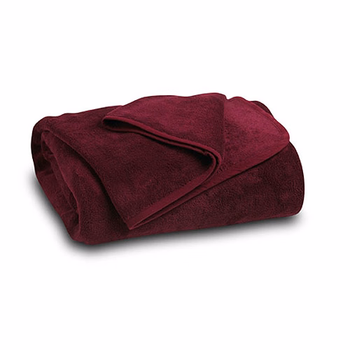 Maroon Coral Fleece Throw Blanket