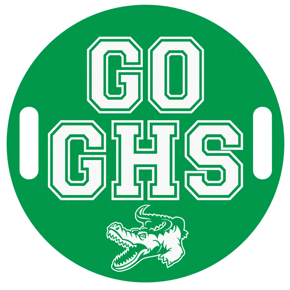 22" Round Cheering Sign, Screen Printed 1