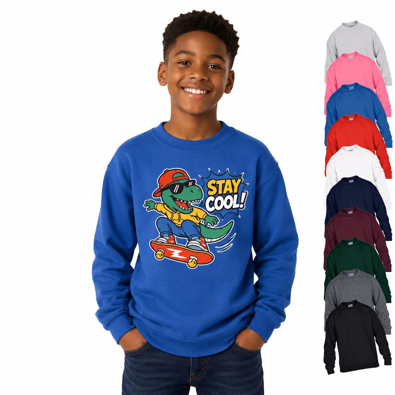 Youth Full Sleeve Crew Winter Sweatshirt 7.75 oz Boys