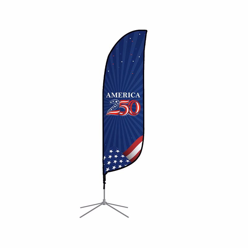 5.5' Double side Feather Flags - w/cross base & water bag