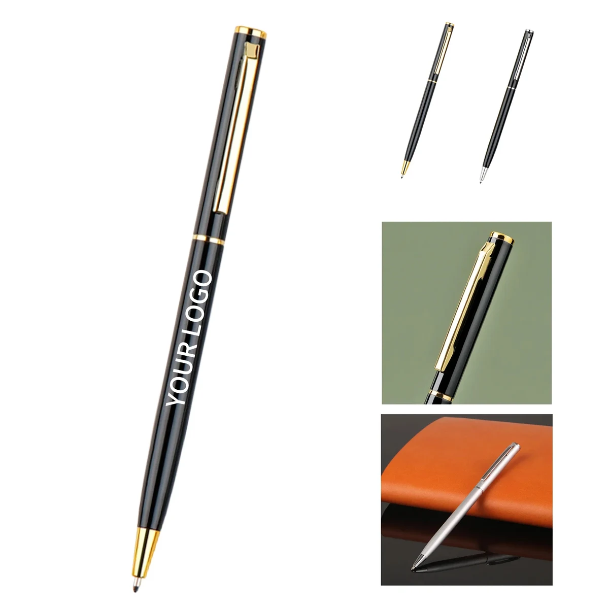 Slim Metal Ballpoint Pen 5.1 Inch 1