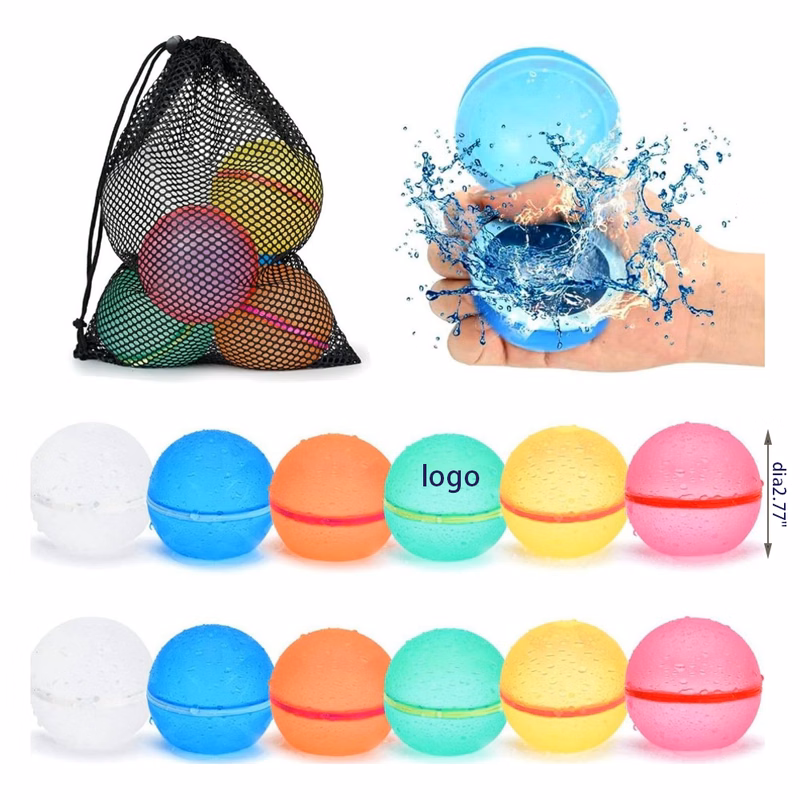 Reusable silicone magnetic decompression water balloons
