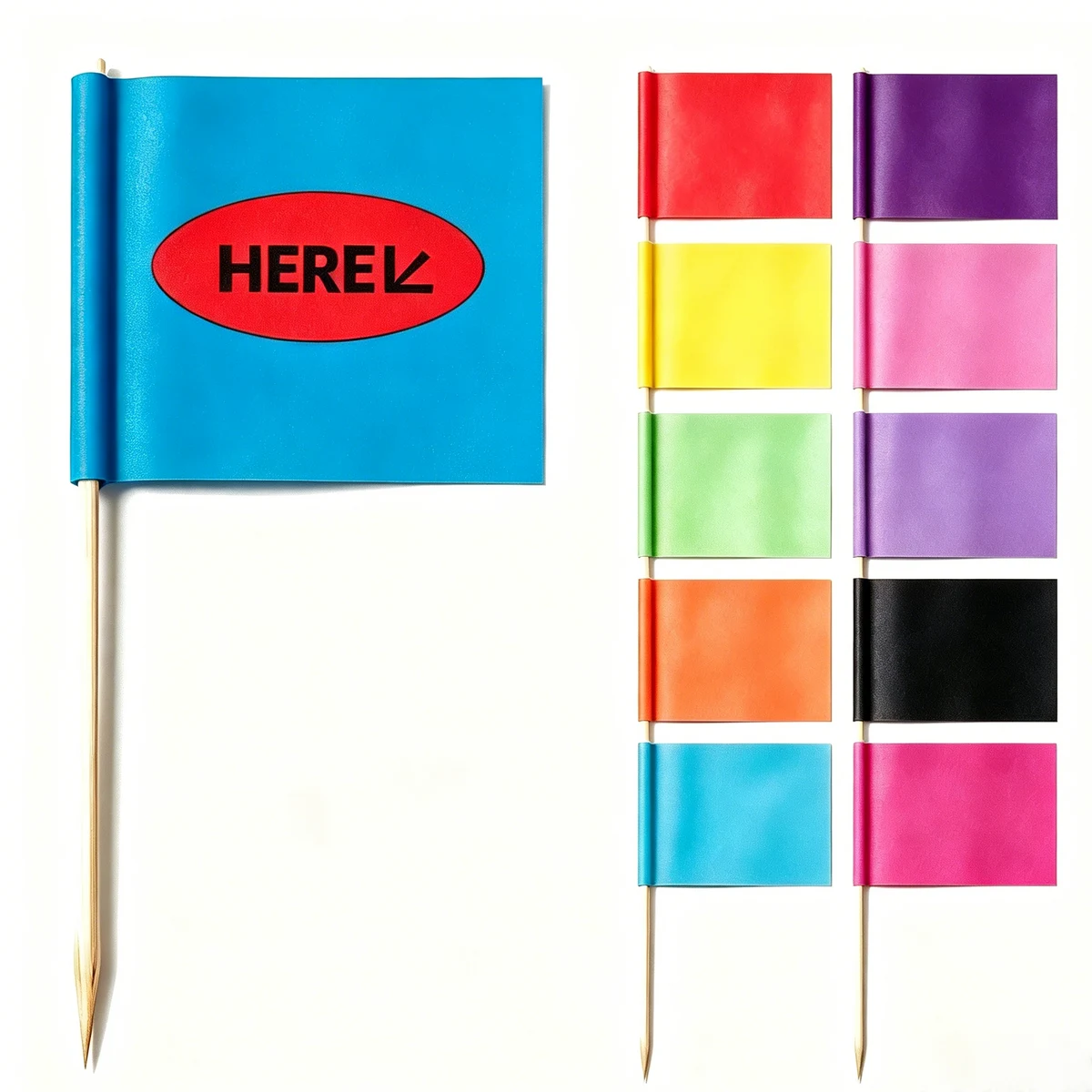 Custom Bamboo Toothpick Food Flags for Party Decoration 1