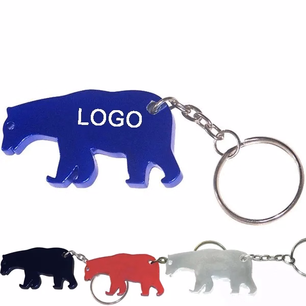 Bear Shape Bottle Opener Keychain