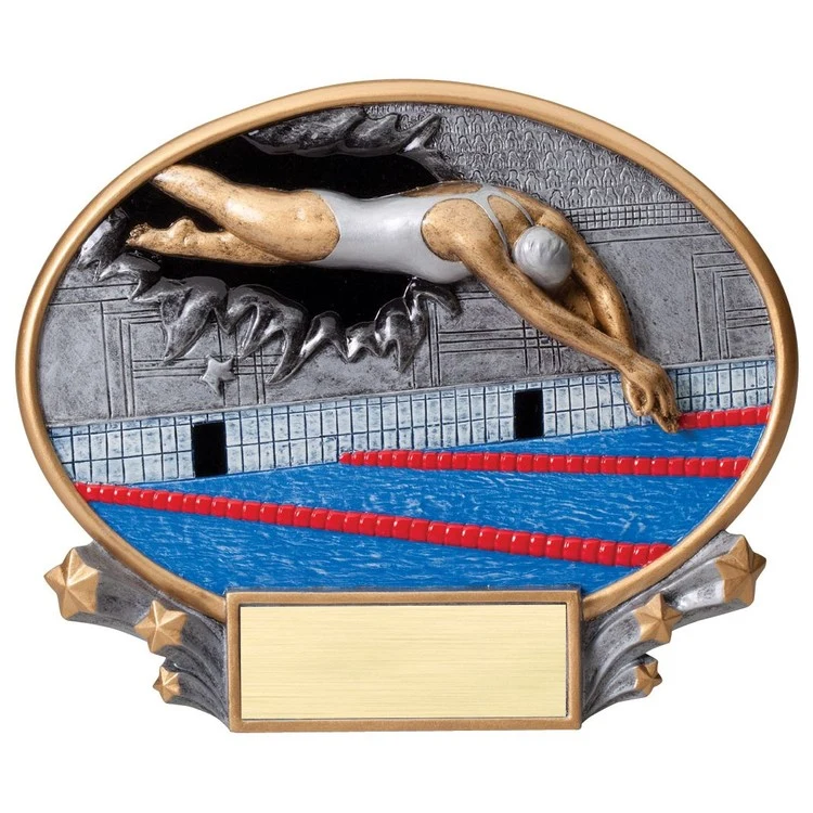 Swimming - Female Xplosion Oval Resin Award 1