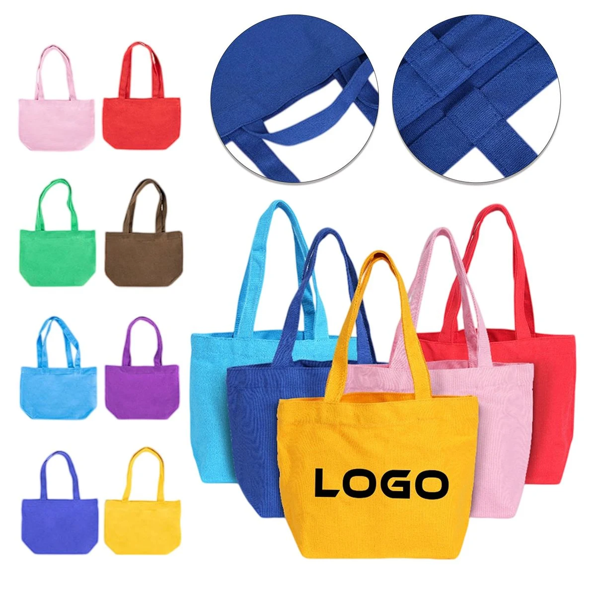 Creative Canvas Tote Bags, custom tote bag with logo imprint 1