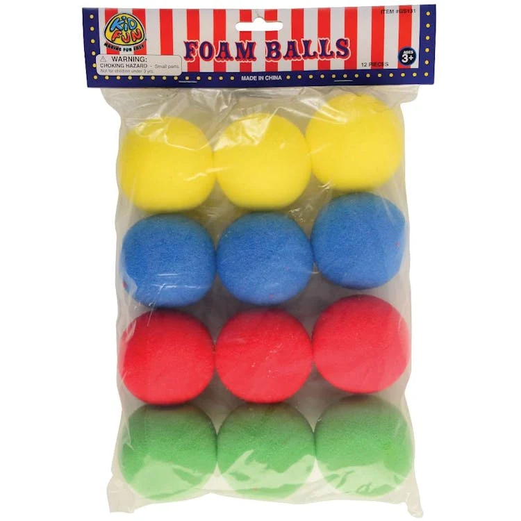 Foam Carnival Balls - Assorted Colors 1