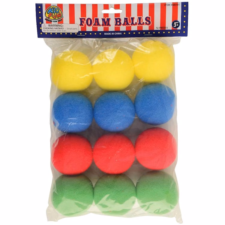 Foam Carnival Balls - Assorted Colors