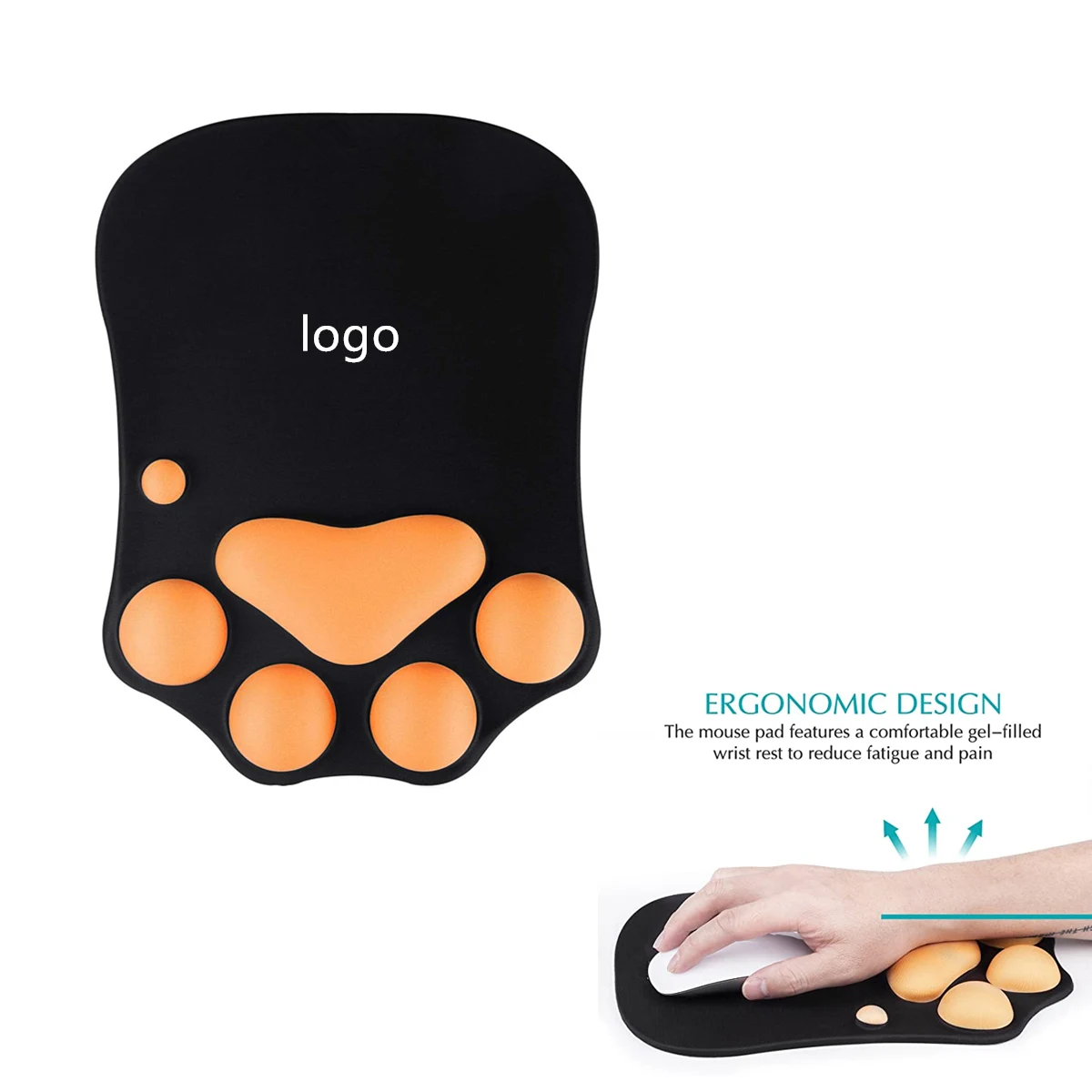 Cat Paw Mouse Pad with Wrist Support 1