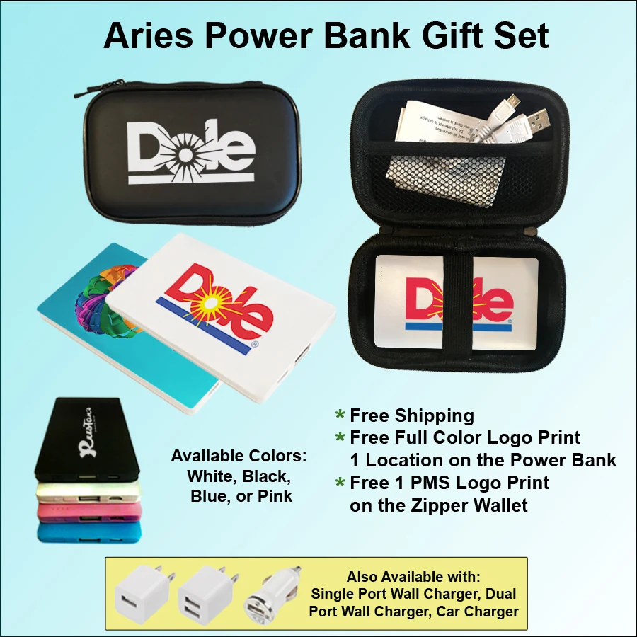 Aries Super Slim Power Bank Gift Set - 3000 mAh 1