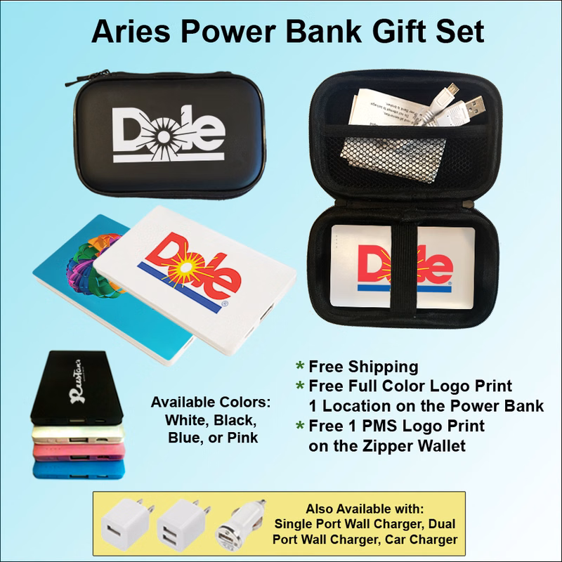 Aries Super Slim Power Bank Gift Set  - 3000 mAh