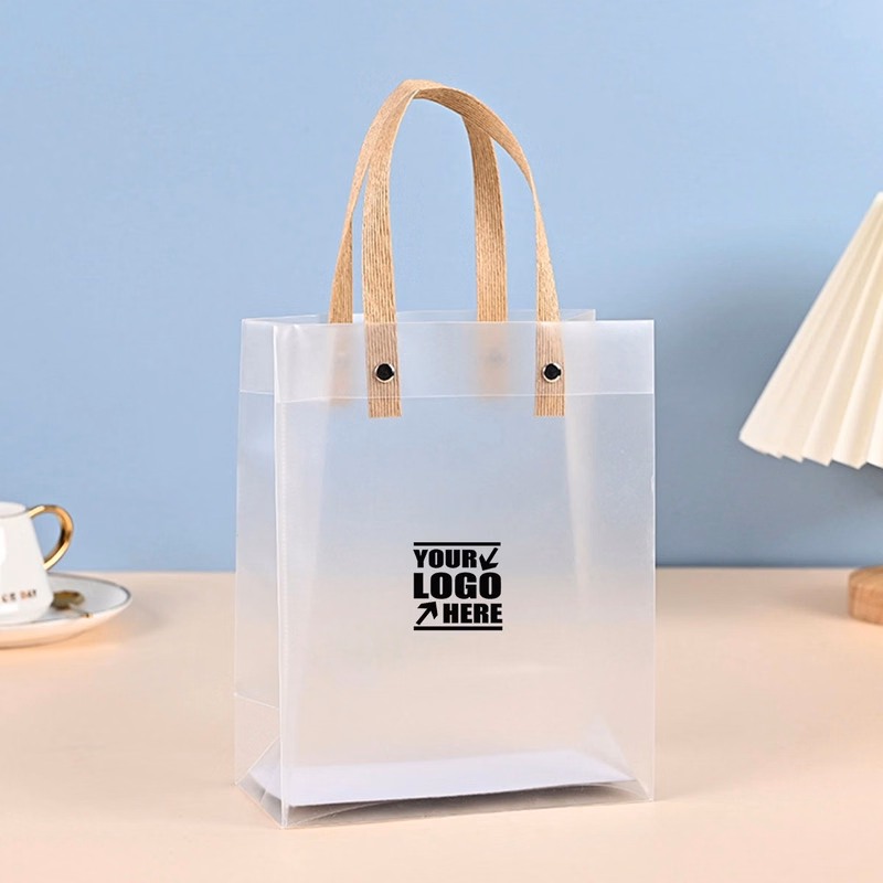 Frosted Plastic Gift Bags