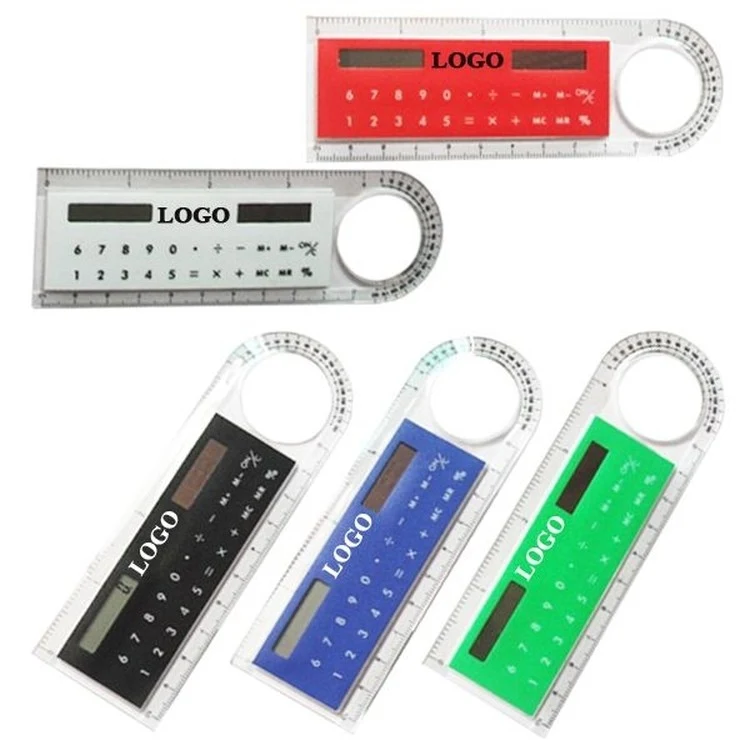 10 Cm Ruler Multifunction Solar Pocket-Calculator 1