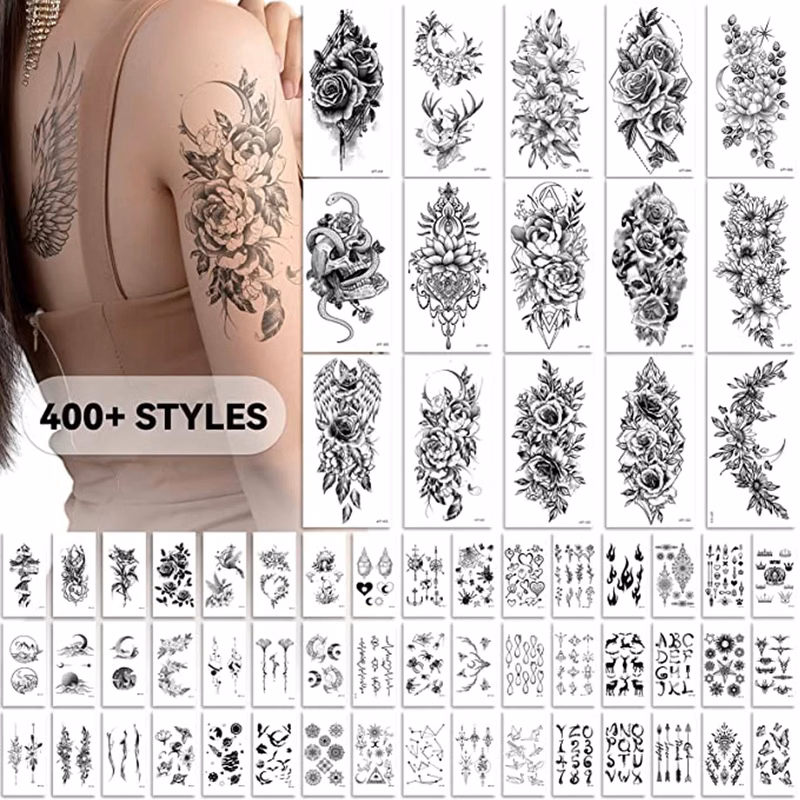 4" x 2" Custom Temporary Tattoos Sticker