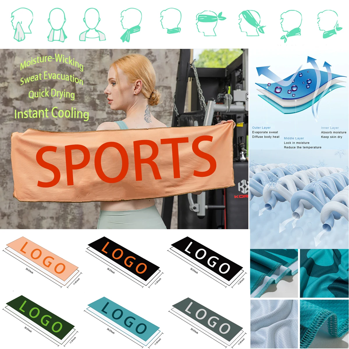 Full Color Sports Cooling Towel 1