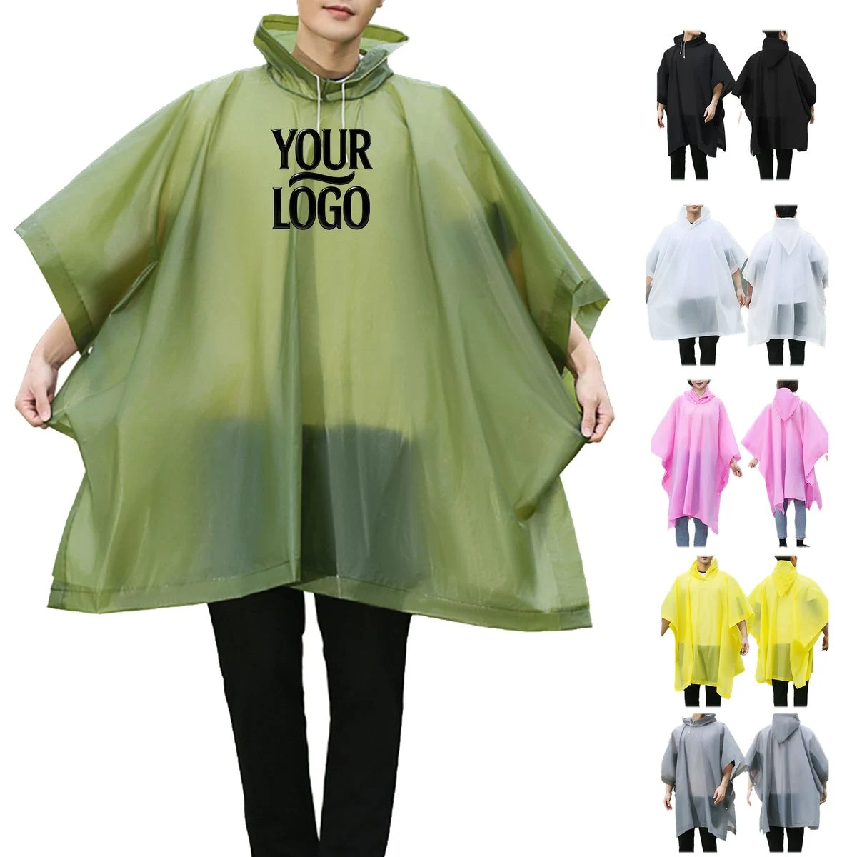 Portable Multi Color EVA Rain Poncho 1