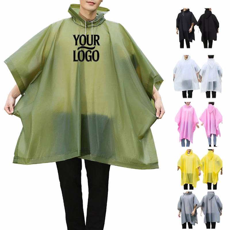 Portable Multi Color EVA Rain Poncho
