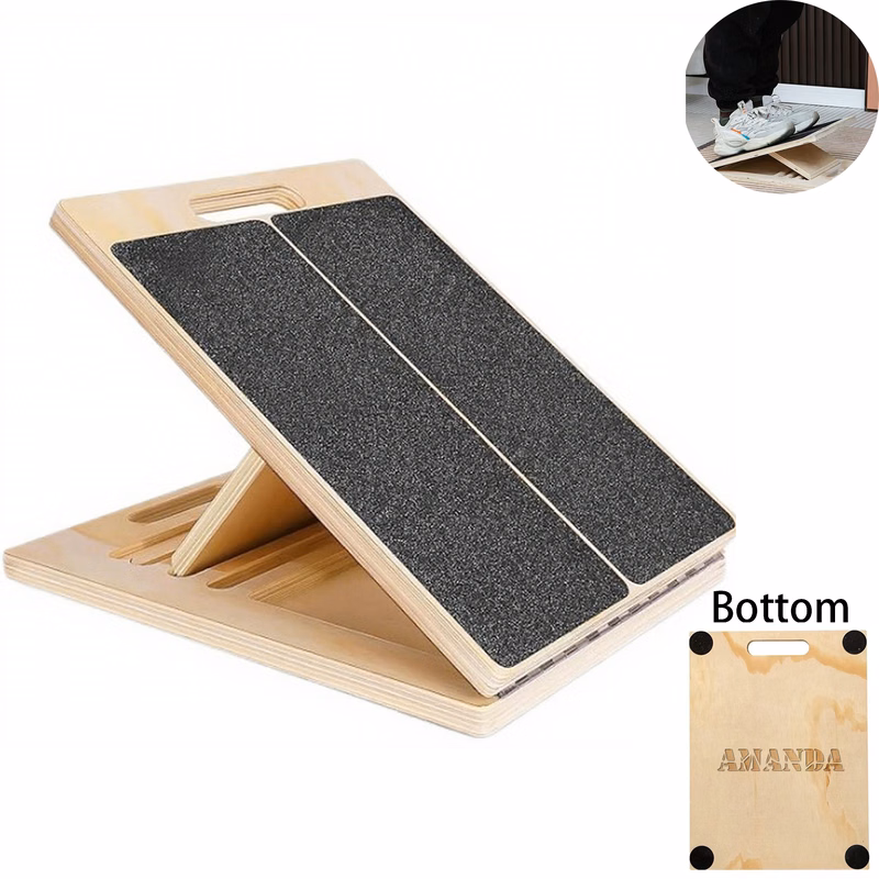 Portable Calf Stretching Squats Wooden Slant Board