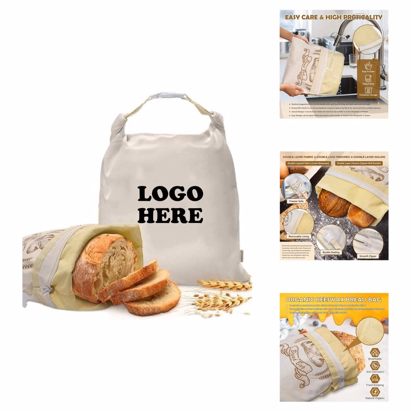 MOQ 20 pcs Linen Beeswax Bread Bag