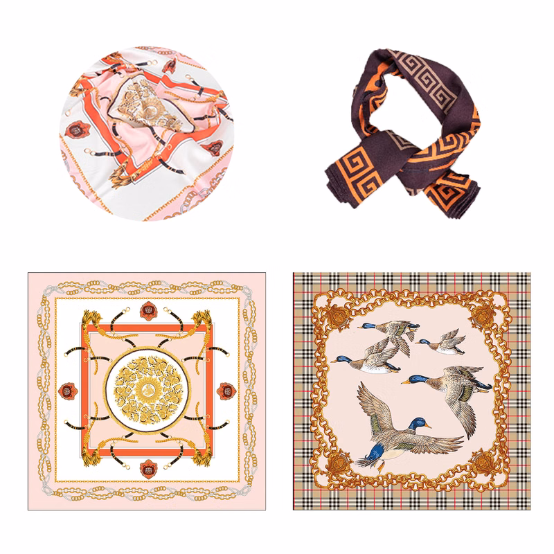 Large Square-Shaped Silk Scarf