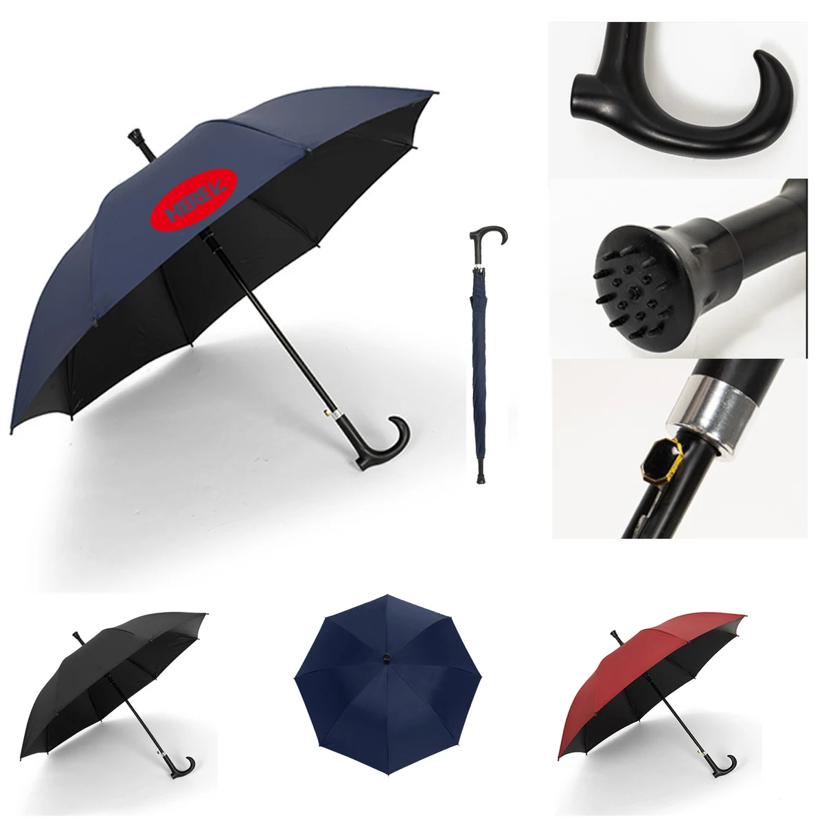 Hiking Umbrella With UV Protection & Vintage Handle 1