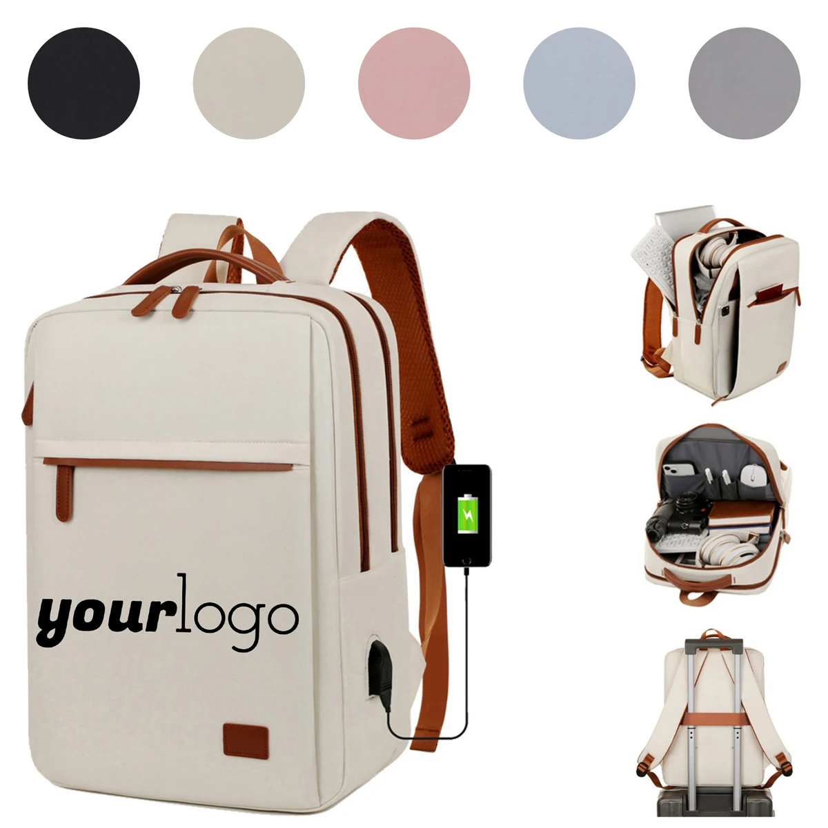 Lightweight and Durable Laptop Backpack with USB Charging 1