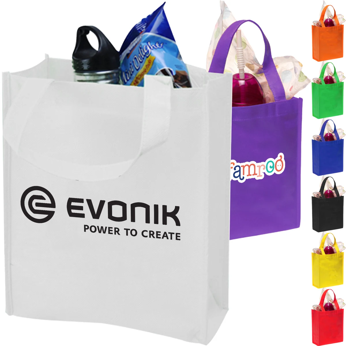 Recyclable Gift Bag Non-Woven Tote Bag W/ Gusset USA Decorated (8.15" X 10" X 3.5") 1
