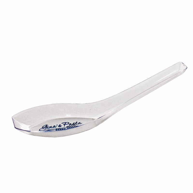 5" Clear Plastic Asian Style Sampling Spoon
