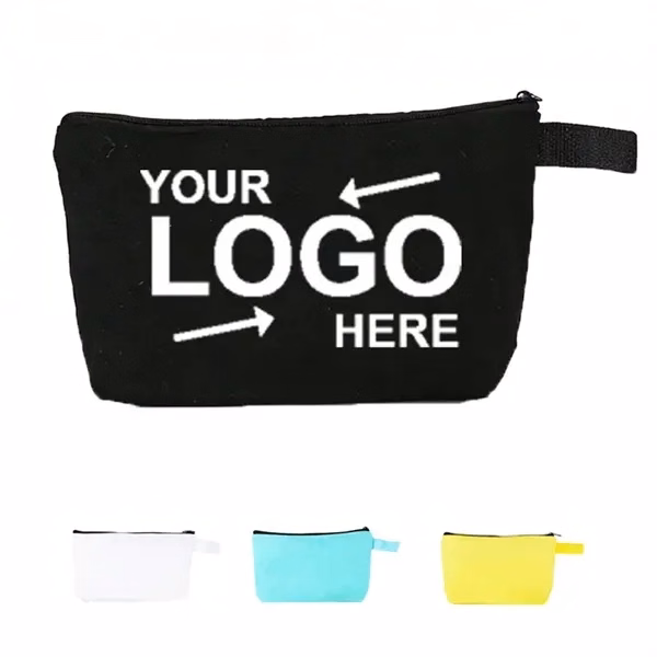 Custom Canvas Zippered Cosmetic & School Organizer Bag — Travel Essentials Storage