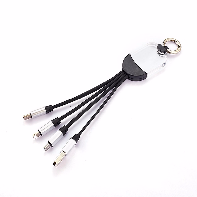 3 in 1 Acrylic Glowing LOGO USB Charging Cable