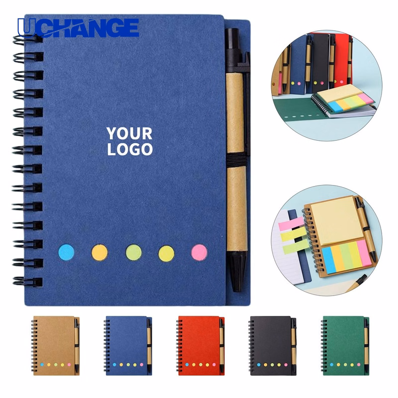 Recycled Spiral Notebook Notepad 5.91" By 4.72" with Pen