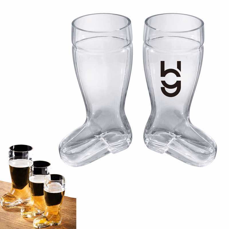 German Boot Glass Beer Mug