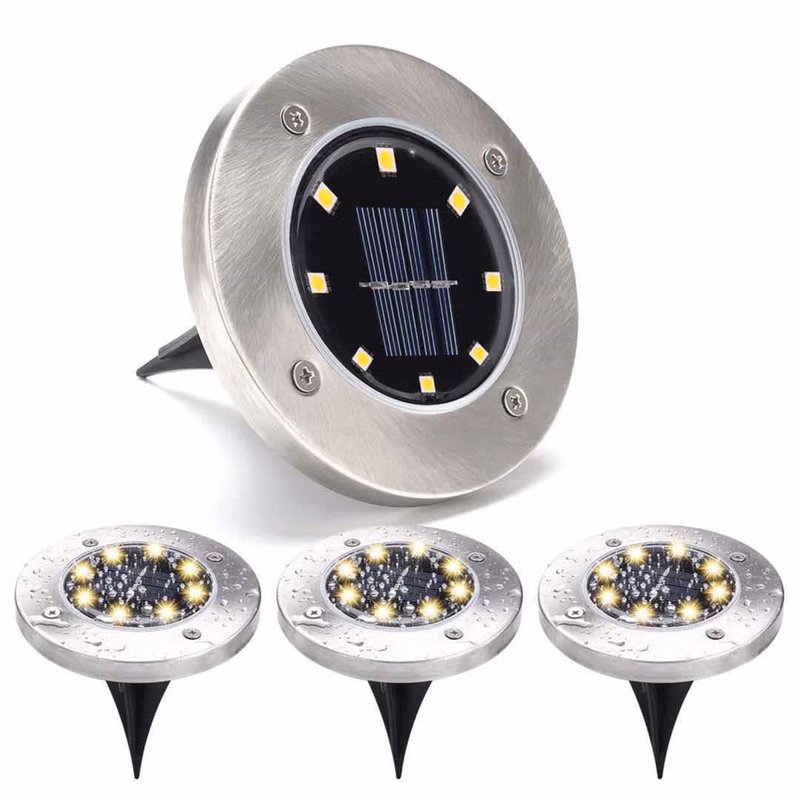 8 Led Solar Ground Lights