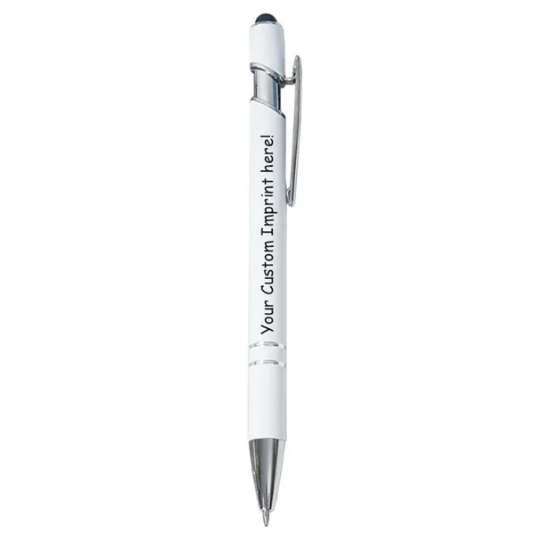 Custom Metal Ballpoint Pen With Stylus Tip — Executive Desk Promo Writing 1