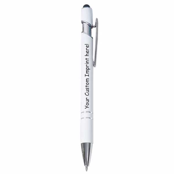 Custom Metal Ballpoint Pen With Stylus Tip — Executive Desk Promo Writing