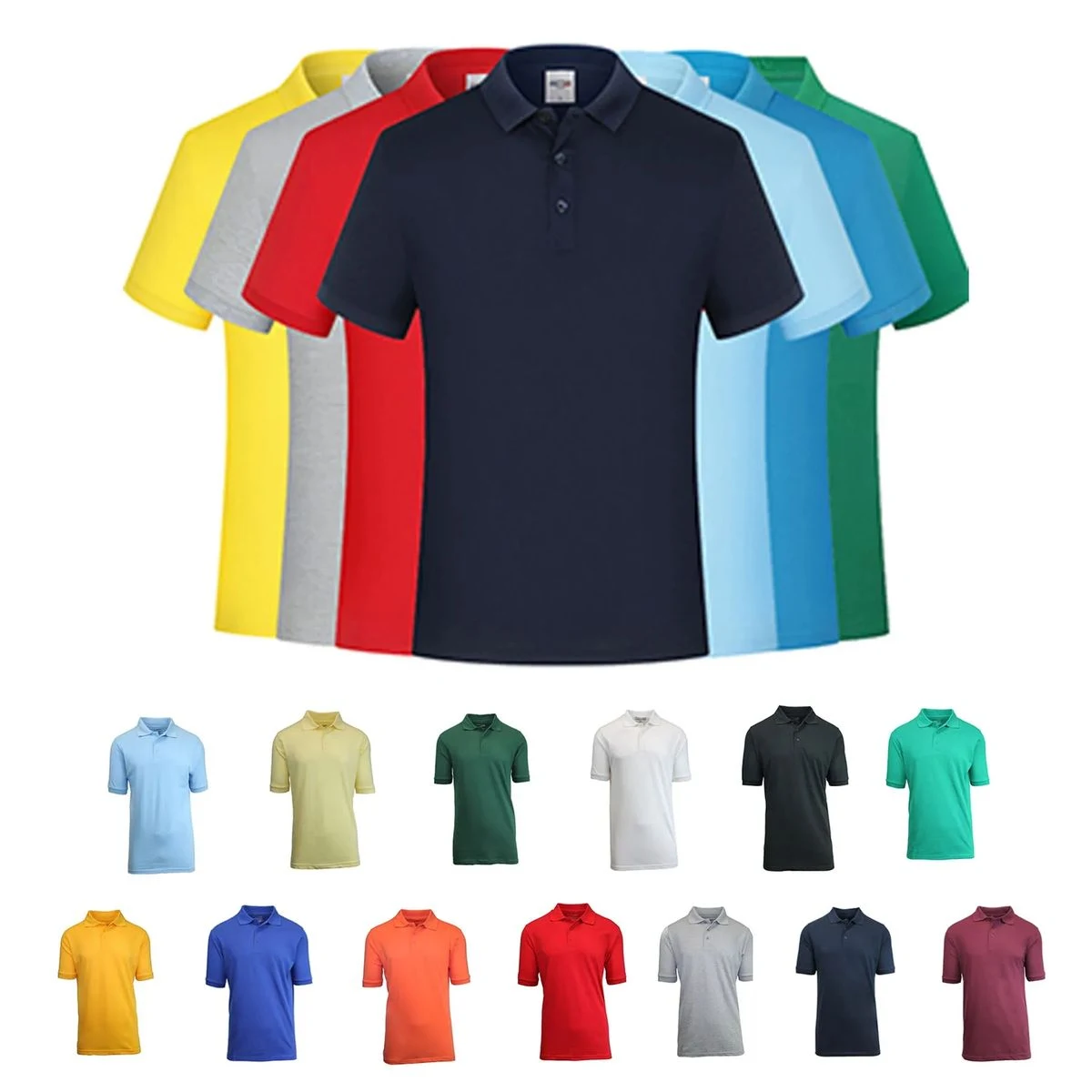 Solid Color Polo Shirt 1