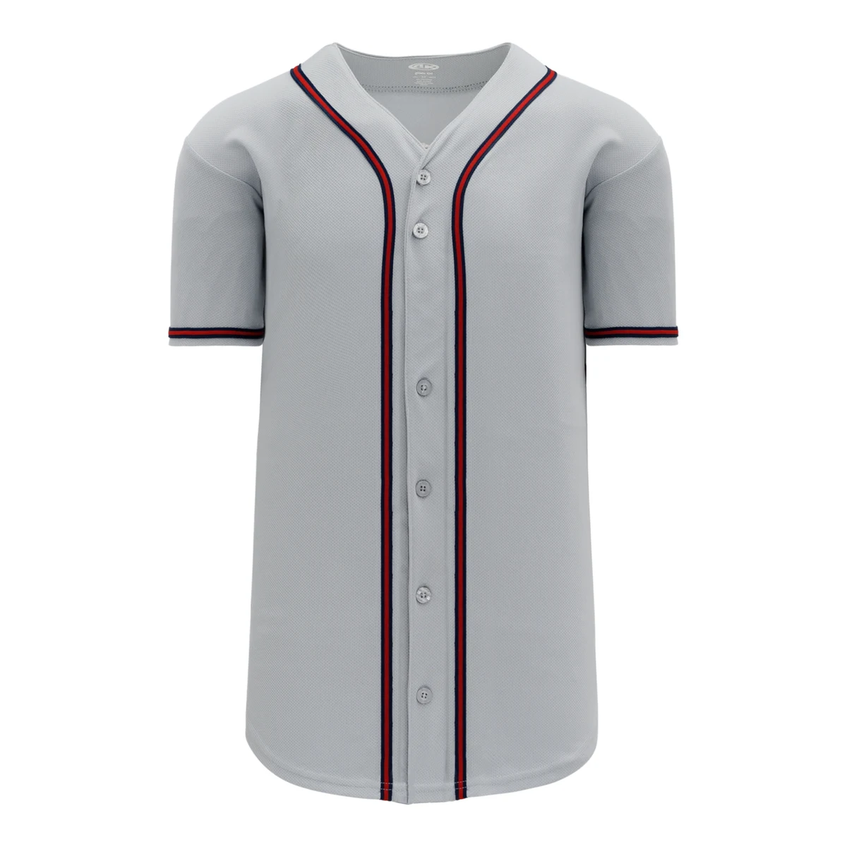 Full Button Baseball Jerseys BA5500-ATL-G01 1