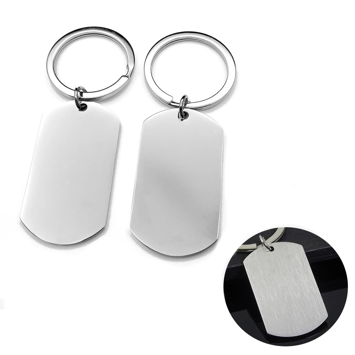 Keychain With Stainless Tag 1