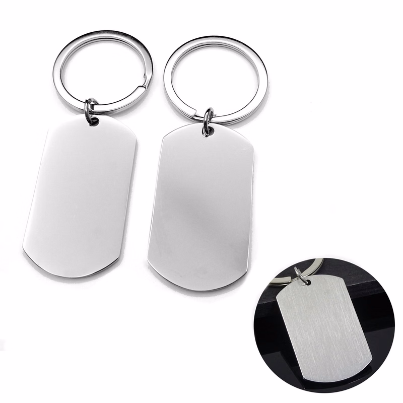 Keychain With Stainless Tag