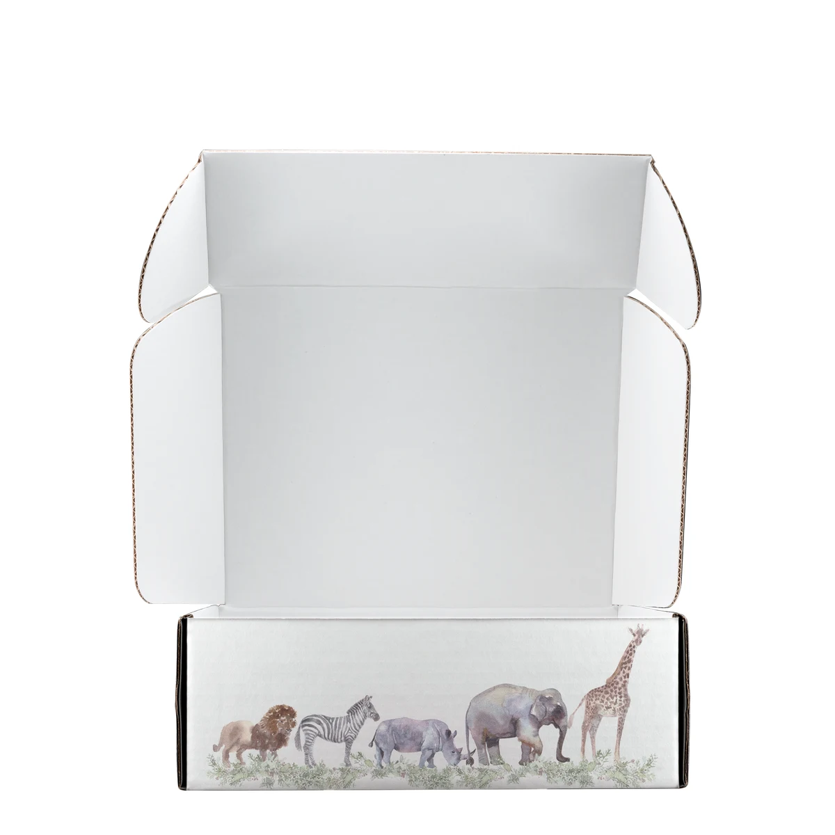 Mailing Box B-Flute 11.000" x 9.000" x 4.000" Group E - 396 sq in White Digital Print 1