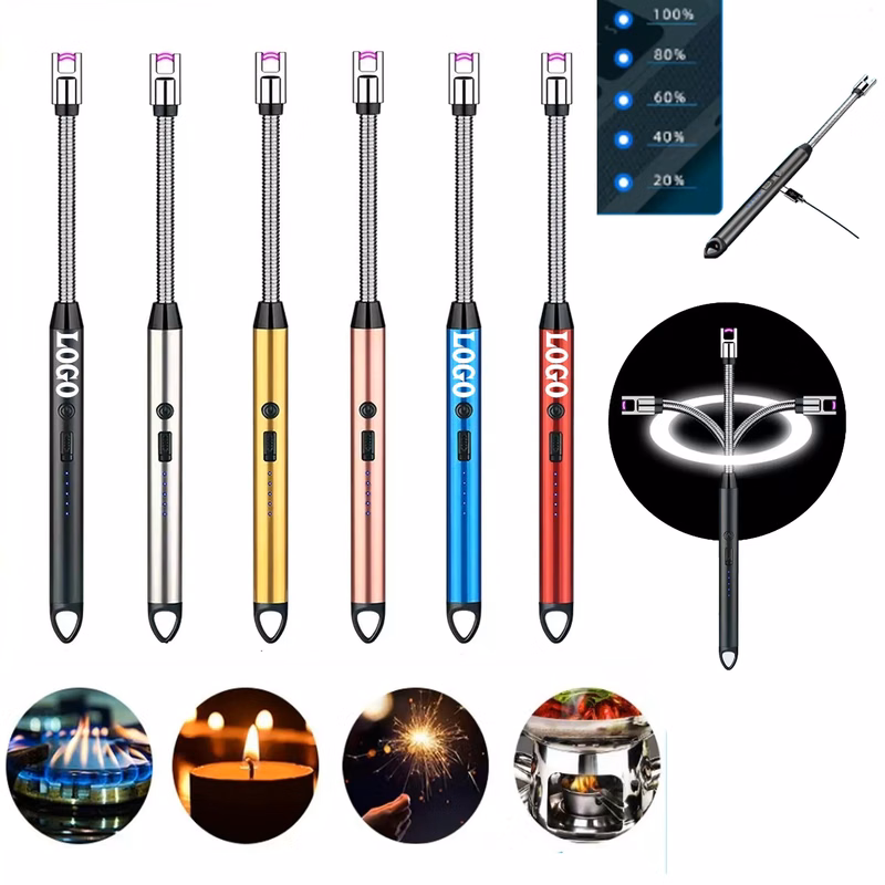Electric Rechargeable Arc Lighter With Led Battery Display