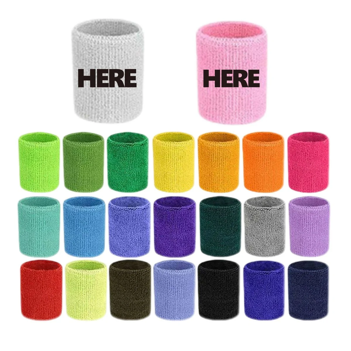 MOQ 20 Sweat-Absorbent Breathable Sports Wristband 1